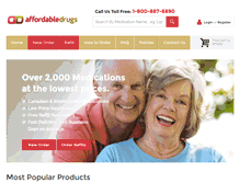 Tablet Screenshot of affordabledrugs.com